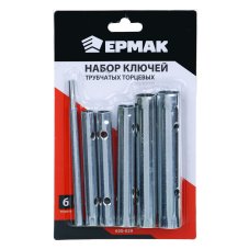 Набор ключей трубчатых торцевых 6пр., 8x9, 10x11, 12x13, 14x15, 16x17мм ЕРМАК